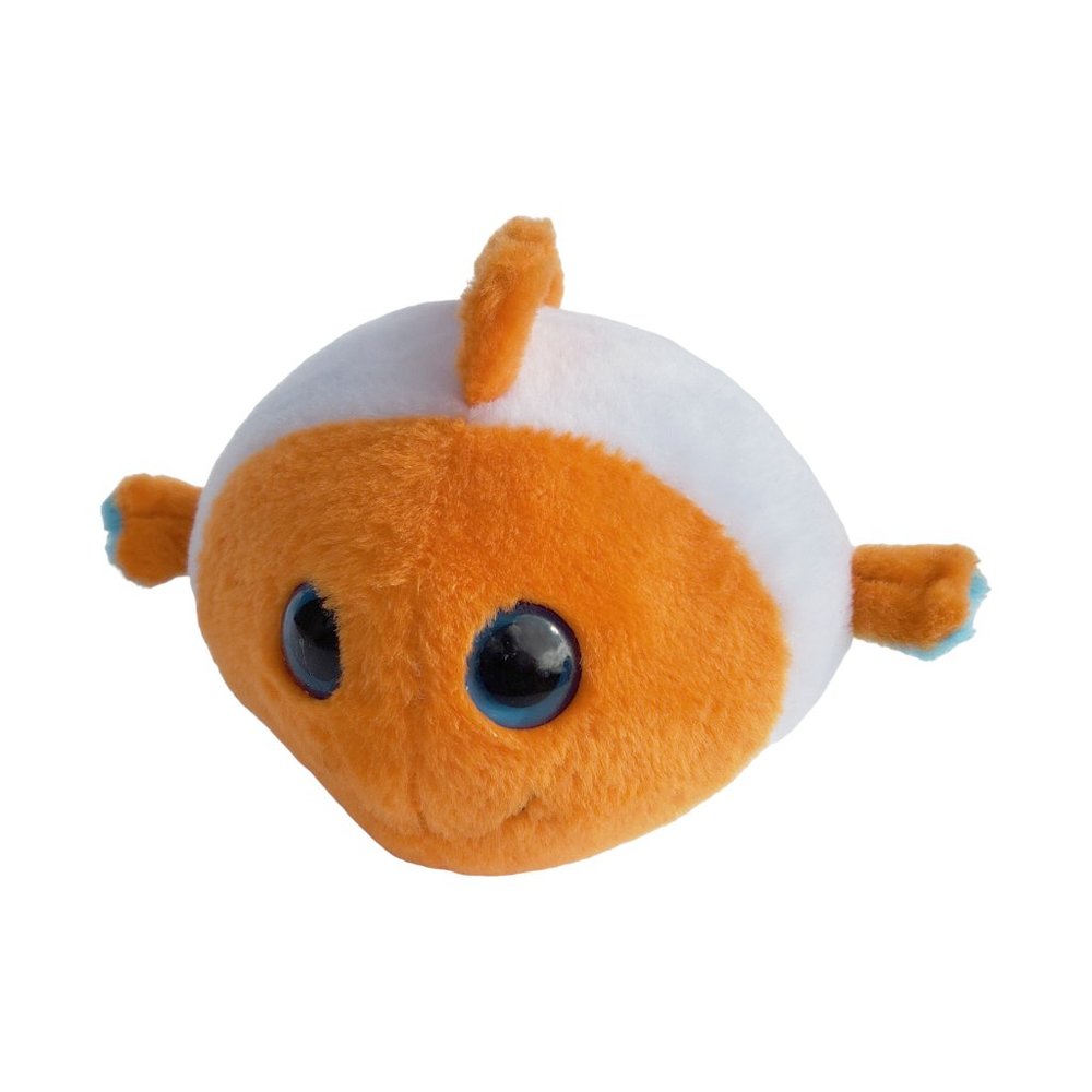The Petting Zoo Orange and White Round Clownfish 6" plush toy stuffed animal